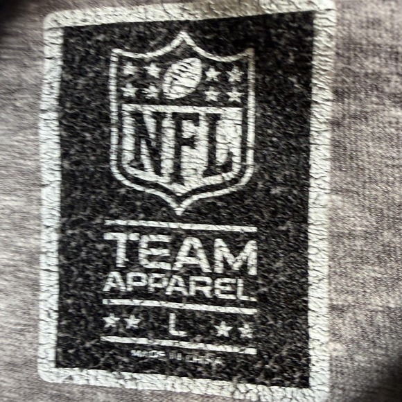 New Orleans Saints Shirt Mens Large Gray Black NFL‎ Football Fleur De Lis - Picture 4 of 5